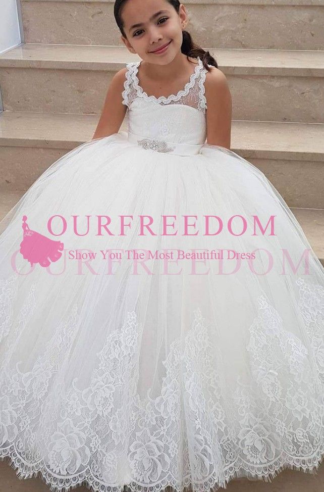 princess style flower girl dresses