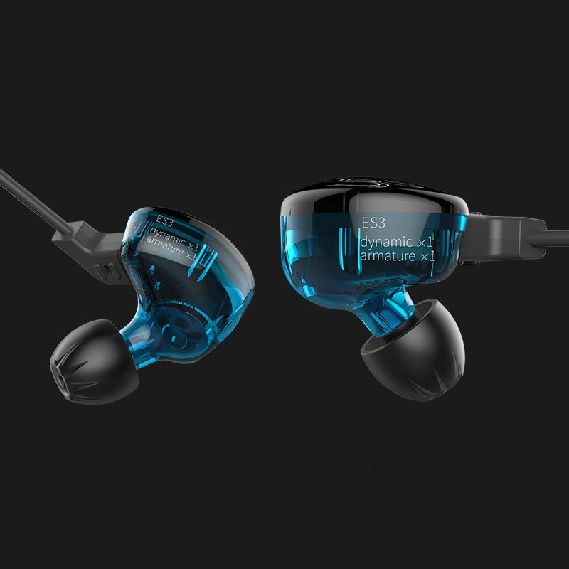 Auriculares Intrauditivos Kz Es3 Azul Controlador Dual Auriculares Intrauditivos Kz Es3 Azul Controlador Dual
