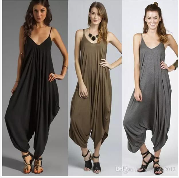 Women Jumpsuit Hip Hop Harem Pants 