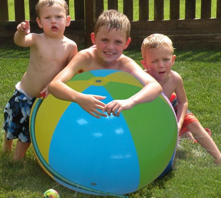 beach ball water sprinkler