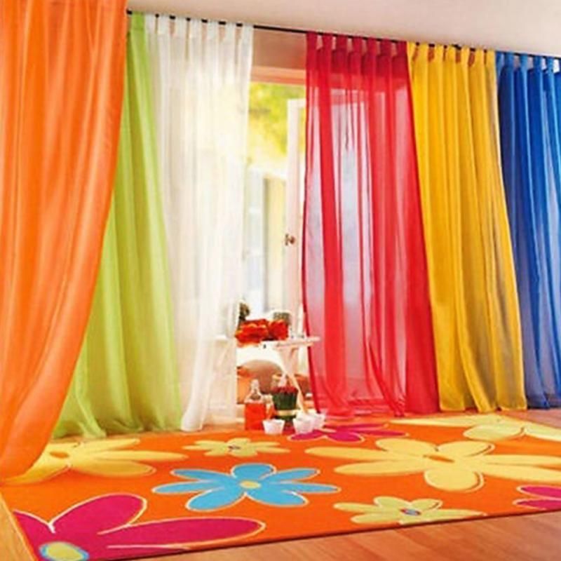 Elegant Romantic Bedroom Made Finished Organza Child Window Cortina Curtain For Living Room Wedding Home Decor Sheer Curtains Sheer Panel Curtains