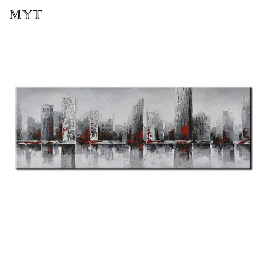 Compre Hecho A Mano Sobre Lienzo Artes Ciudad Paisaje Pinturas