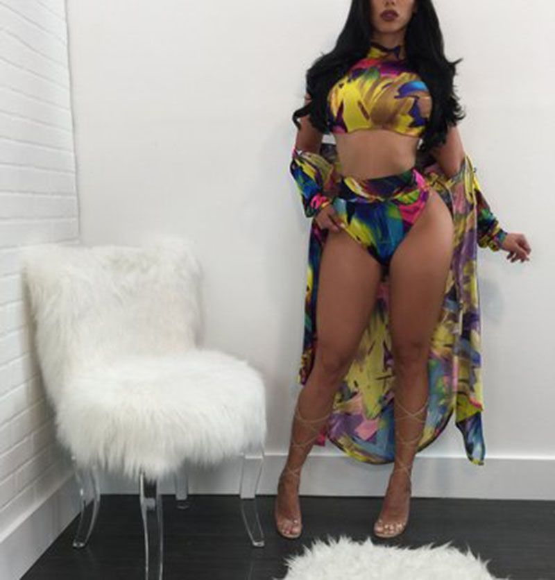 colorful swimsuit cover up