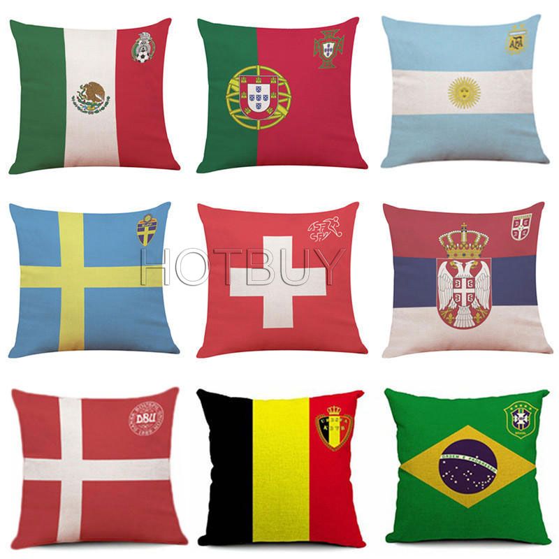 The 2018 Russia World Cup Home Decor Cushion Pillow Case Soccer