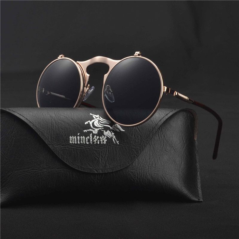 vintage round flip up sunglasses