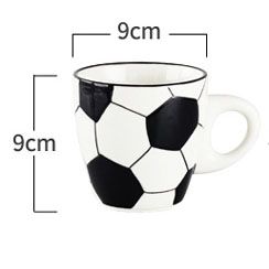 Creative Football Sports Gift Ceramic Breakfast Set Relief