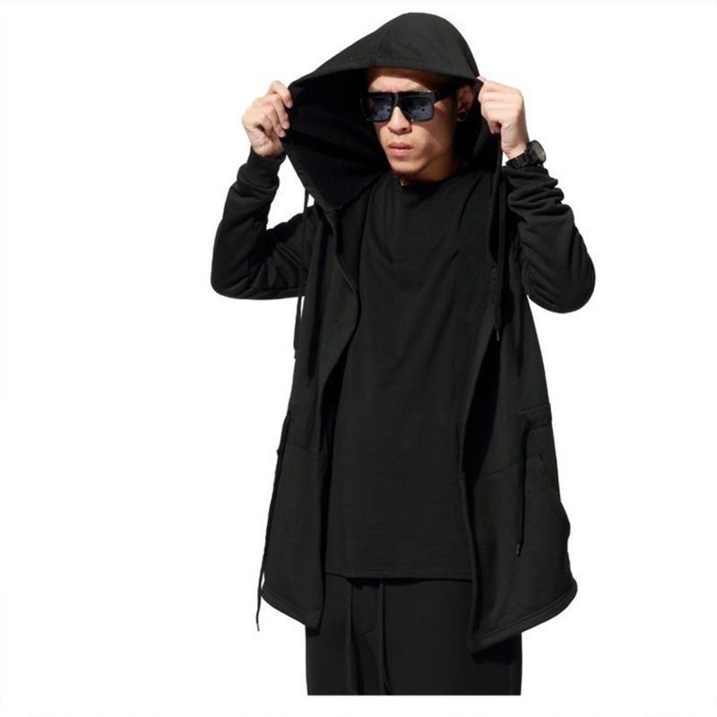 Compra Hombres Con Capucha Sudaderas Con Vestido Negro Hip Hop Mantle  Sudaderas Con Capucha Fashion Fash Fash Funda Mangas Largas Moak Hombre  Abrigos Outwear Barato | Entrega Rápida Y Calidad | Es.Dhgate