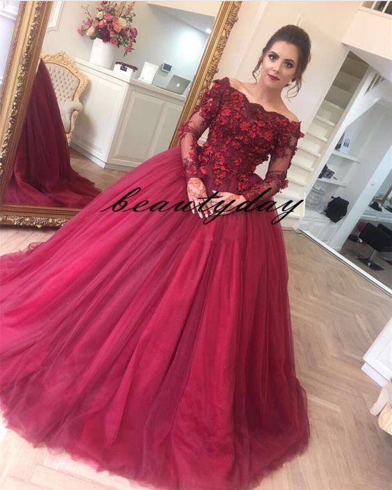 Maroon Prom Dresses Evening Dress 