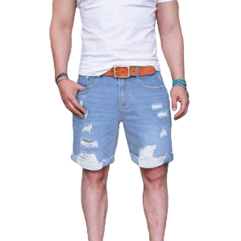 short damage jeans
