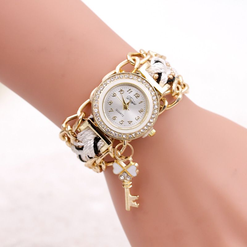 Ciondolo A Catena Intrecciata A Mano Con Cinturino A Catena, Orologio Con  Diamanti, Orologio Da Polso Da Donna Da 2,94 € | DHgate Italy
