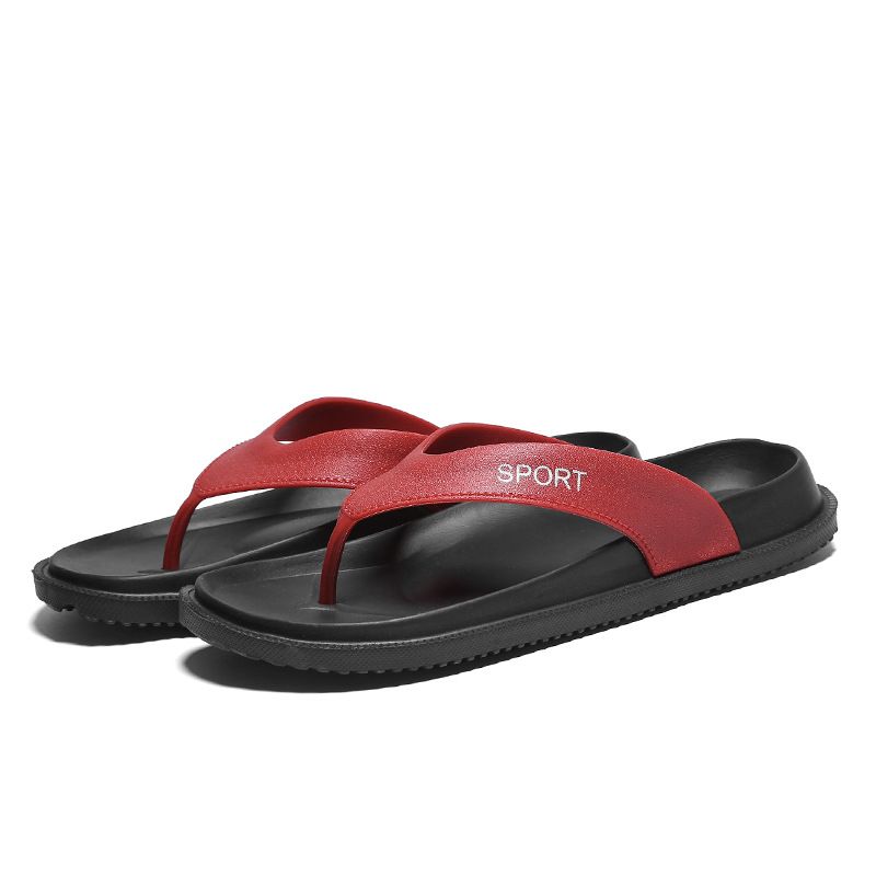 mens thick rubber sole flip flops