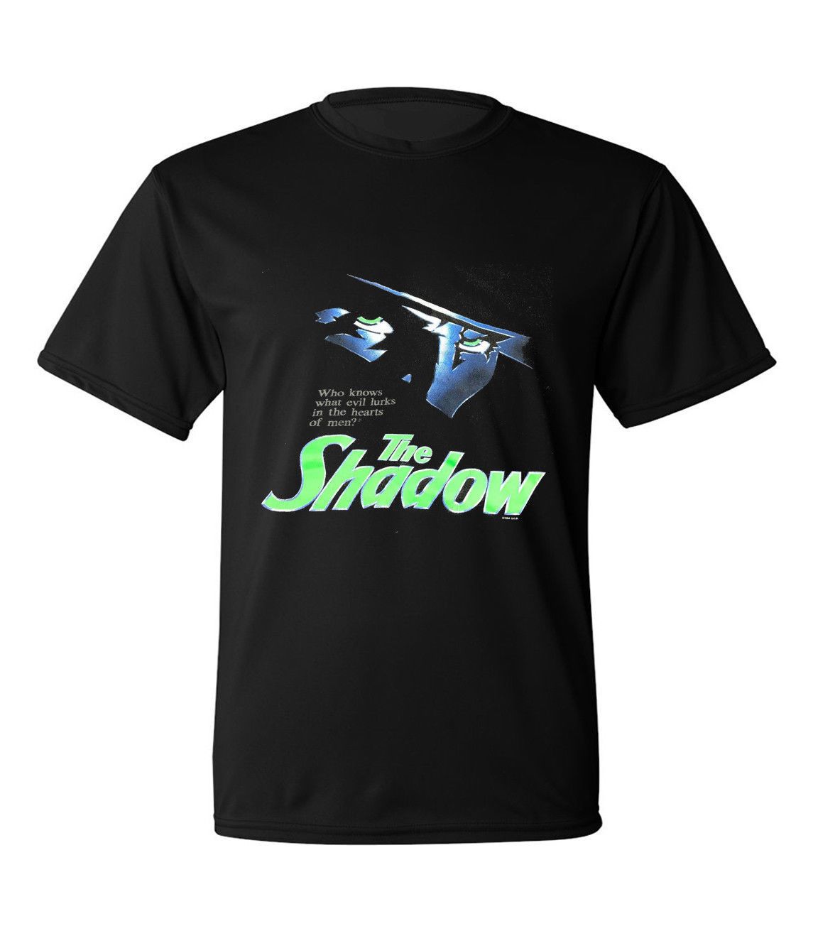 1994 THE SHADOW with Quote Graphic Black TShirt Adult Men's T-Shirt Size S-2XL