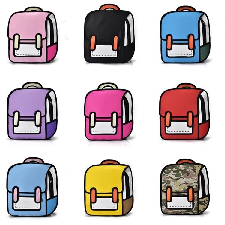 Newest 9 colors Gismo Cartoon Bag fashion 3D Jump Style 2D Drawing Cartoon 3D Shoulder Messenger Bag camera bag unisex backpack 10 pcs D0009 Newest 9 colors Gismo Cartoon Bag fashion 3D Jump Style 2D Drawing Cartoon 3D Shoulder Messenger Bag camera bag unisex backpack 10 pcs D0009