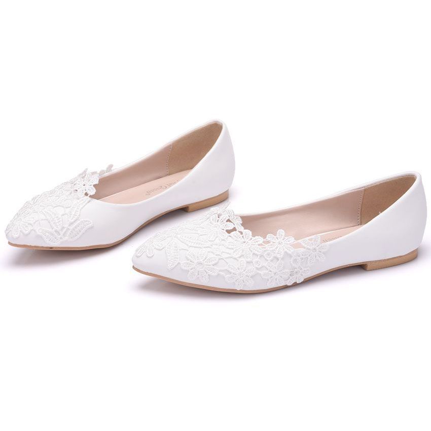 white flats for women