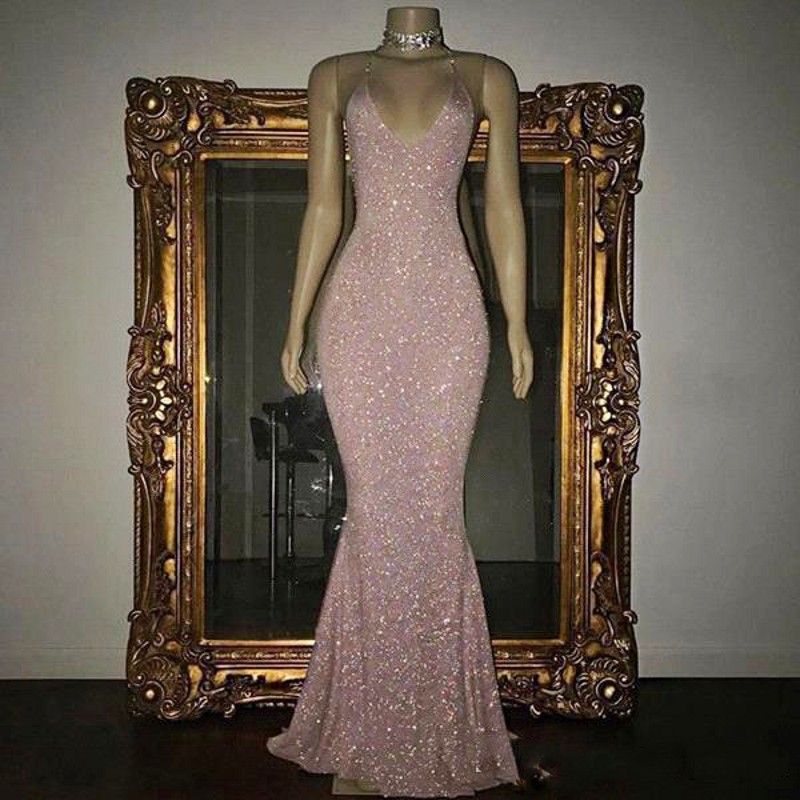 rose pink sequin dress