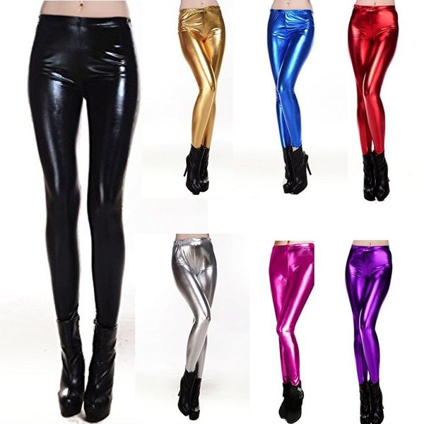 shiny metallic pants