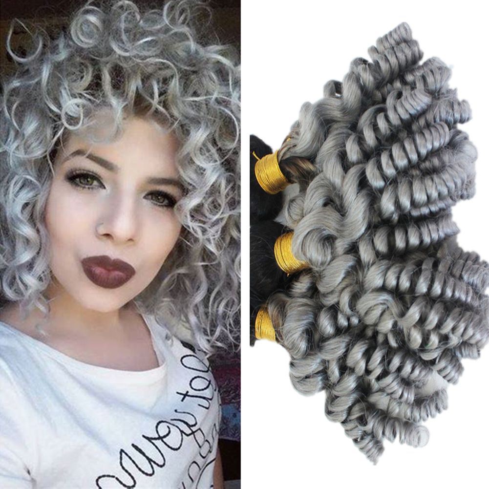 Dark Roots 1b Grey Funmi Curly Hair Weaves Extension Ombre Blonde 1b Grey Funmi Human Hair Bundles Weft Human Hair For Weaving Yaki Human Hair Weave