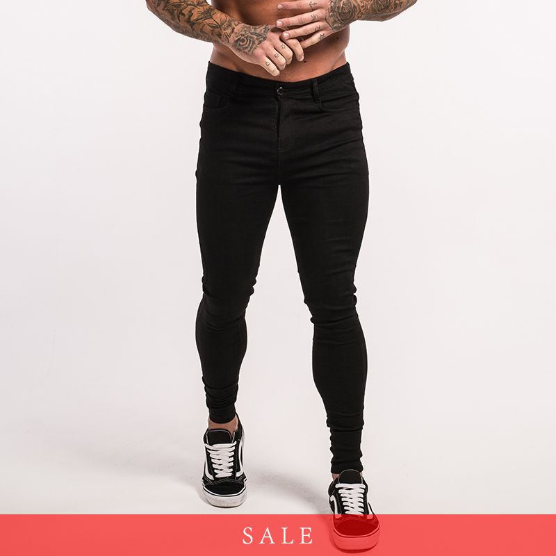 Compra Botón Fly Jeans Men Black Classic Hip Hop Stretch Jeans Hombre Slim  Fit Fashion Famás Famosa Motorista Estilo Jeans Ajustados Sólido Barato |  Entrega Rápida Y Calidad | Es.Dhgate