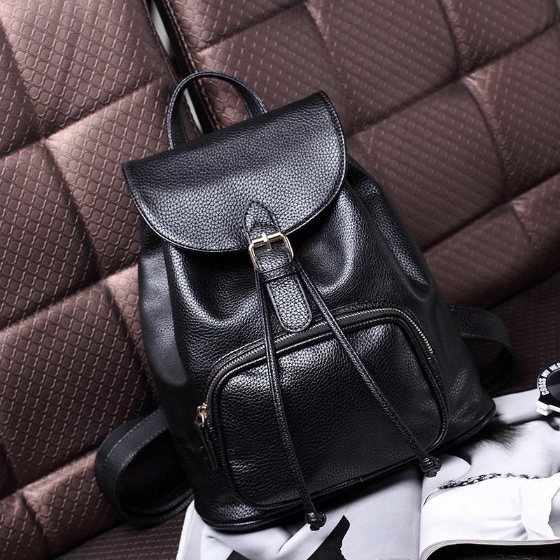 black leather college bags