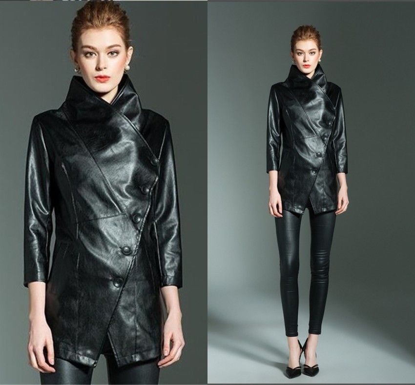 2019 2018 New Trend Short Pure Color Motorcycle Jacket Lady S Style Suit Collar Pu Leather Repair Fs5915 From Springwedding