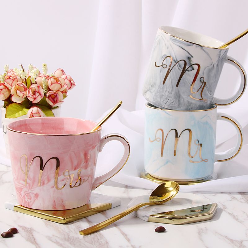 satin al altin masa ile seramik ebru yaldizli kupa mr mrs kahve fincani sut kahvalti kupa dugun hediyesi icin 400 ml dec373 tl161 48 dhgate comda