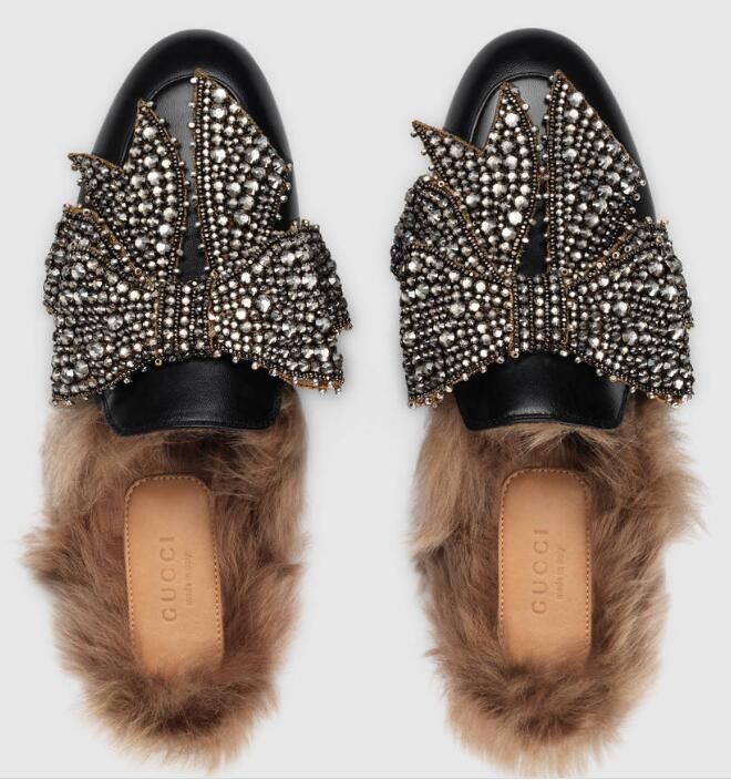 gucci bow slippers