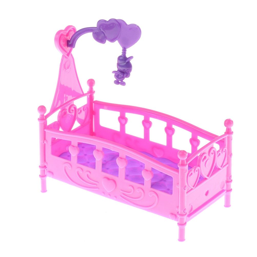 Mini Cute Bed Doll Accessories Furniture Cute Doll Baby Bed For