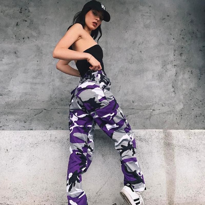 Acquistare Pantaloni Donna Harem Casual Mimetico Pantaloni A Vita Alta In  Cotone Viola Viola Pantaloni Mimetici Pantalon Pantaloni Cargo Hip Hop  Pantaloni S18101606 Economico | Consegna Veloce E Qualità | It.Dhgate