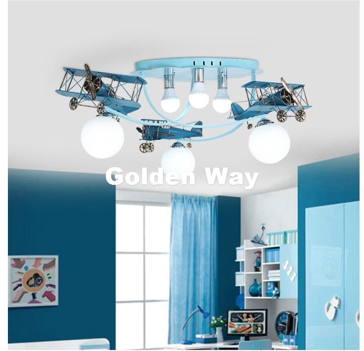 2019 Children Ceiling Lamp Kids Cartoon Plane Design Decoration