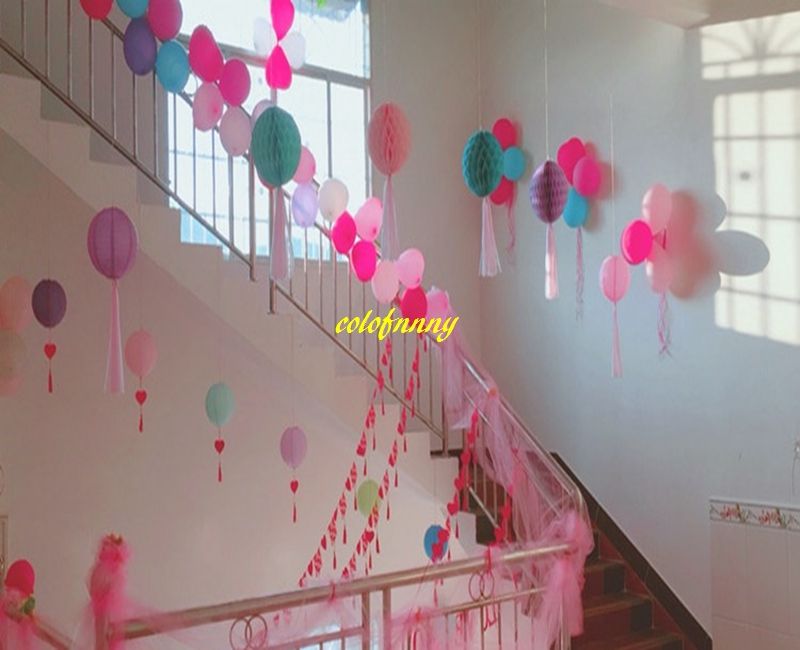 200 unids / lote 20 cm diámetro estilo chino adorno de la casa colgante del corazón