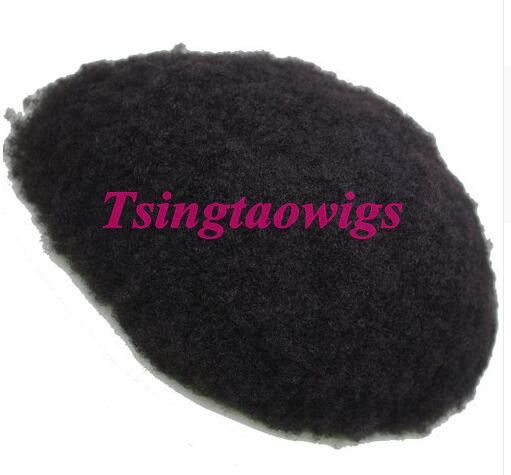 2019 Mens Toupee Afro Kinky Curly Hair Piece Men Hair Systems Poly