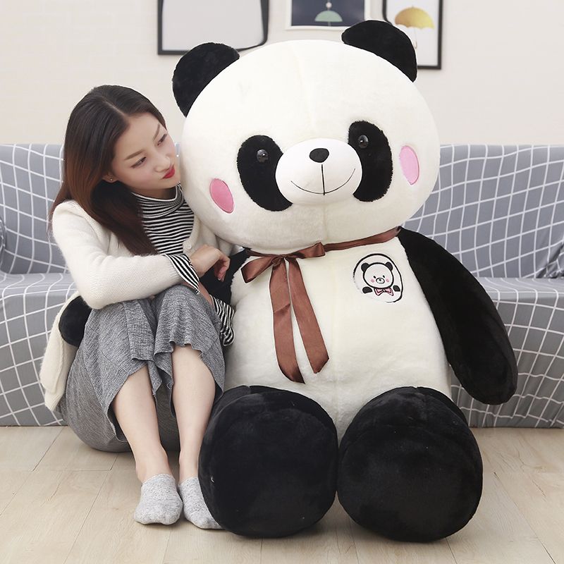 Panda gigante de peluche de juguete de dibujos animados oso abrazo oso muñeca linda muñecas durmiendo Panda gigante de peluche de juguete de dibujos animados oso abrazo oso muñeca linda muñecas durmiendo