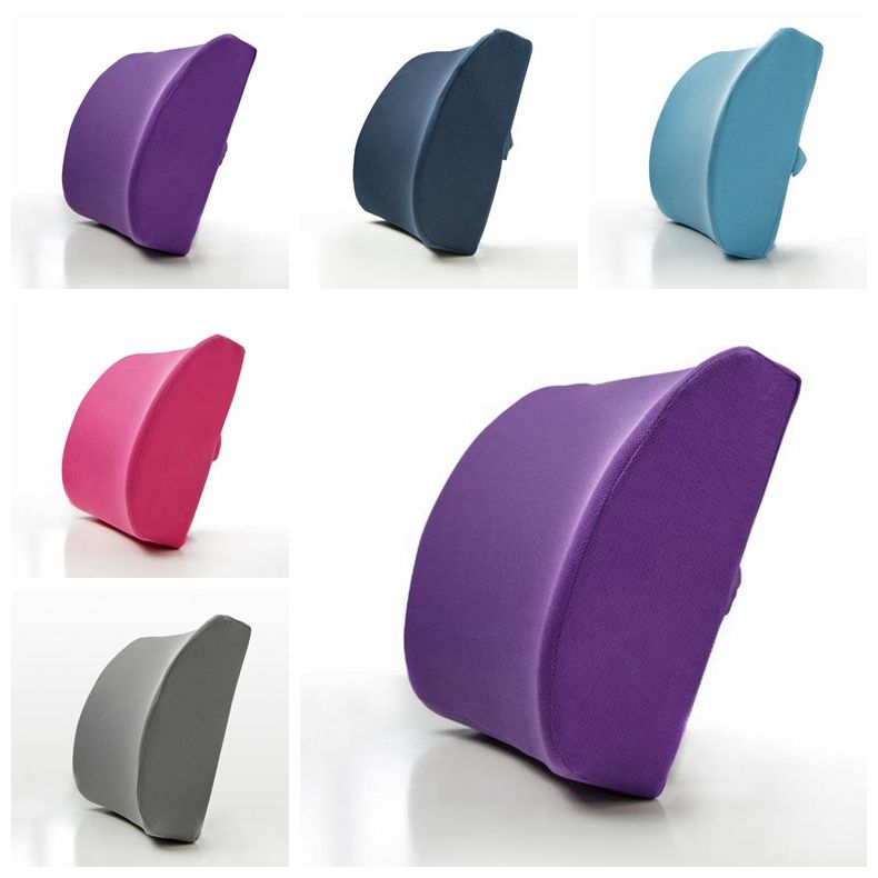 New Memory Foam Lumbar Cushion Travel Pillow Car Chair Back Support