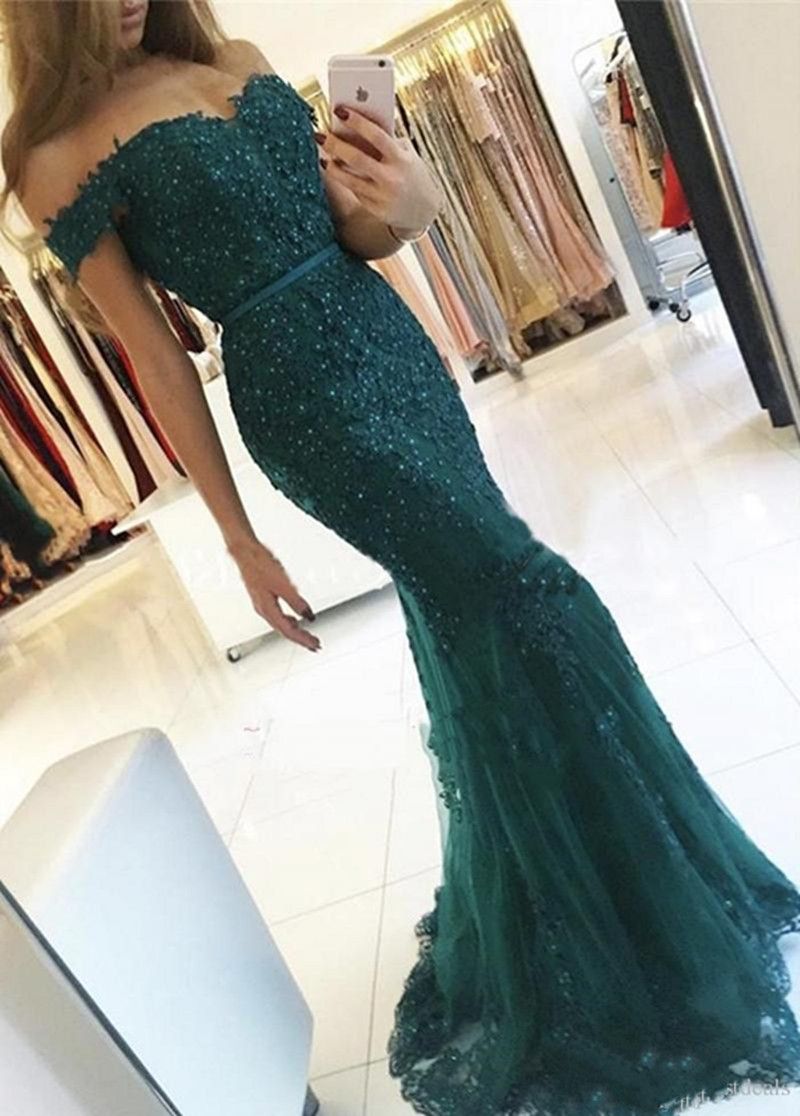 robe de soiree longue verte