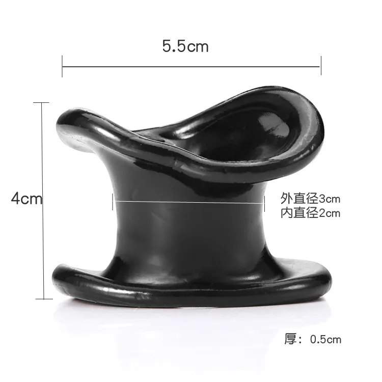 2 Styles Squeeze Ball Enhancer Chastity Cage Scrotum Pouch Produits De Sexe Pour Adultes Retard