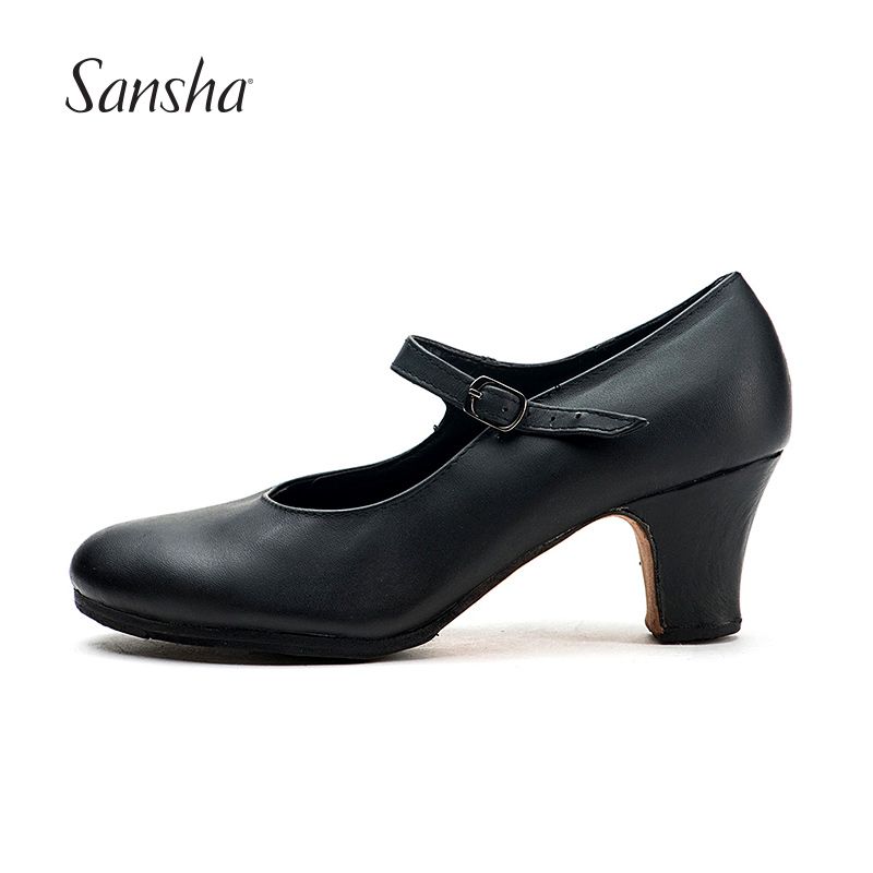 Compre Sansha Personagem De Flamenco Profissional Sapatos De Dança Sobre 6  CM Médio De Salto Alto Sapatos De Dança Rosa Preta FL1CL FL1LS Barato |  Entrega Rápida E Qualidade | Pt.Dhgate
