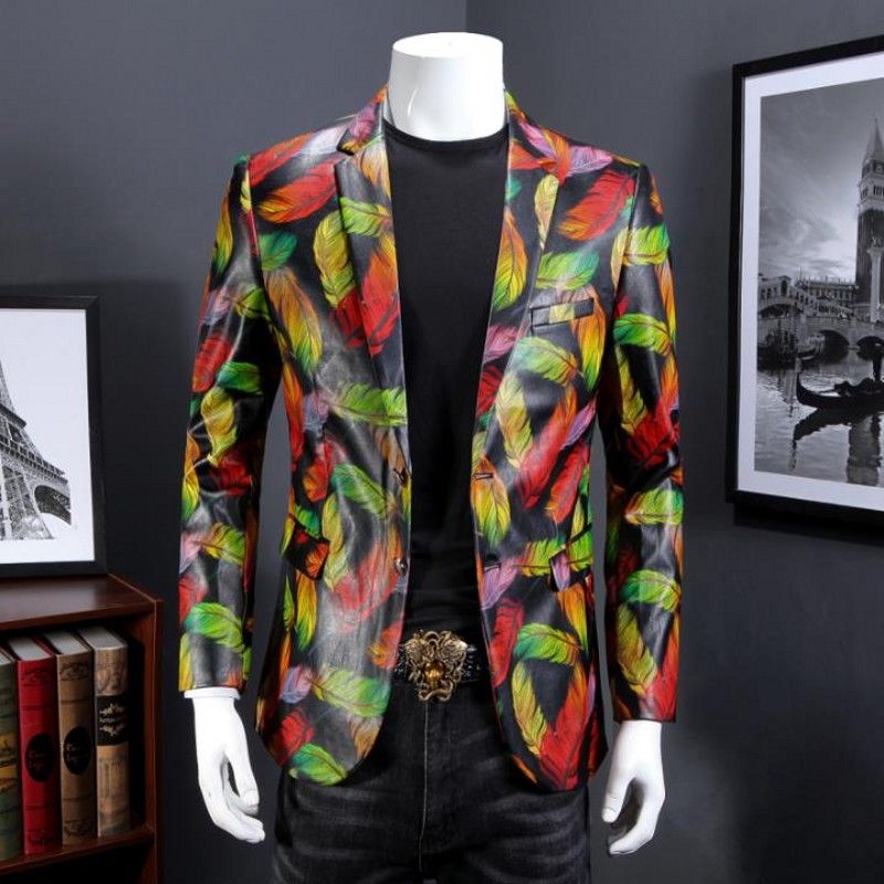 Will pocket tie Men Blazer 2018 Designer Colorful Mens PU Fancy Suits Blazer Gold Blazer For Stage Costumes For Singers Vintage Suits Party Prom Dresses Will pocket tie Men Blazer 2018 Designer Colorful Mens PU Fancy Suits Blazer Gold Blazer For Stage Costumes For Singers Vintage Suits Party Prom Dresses
