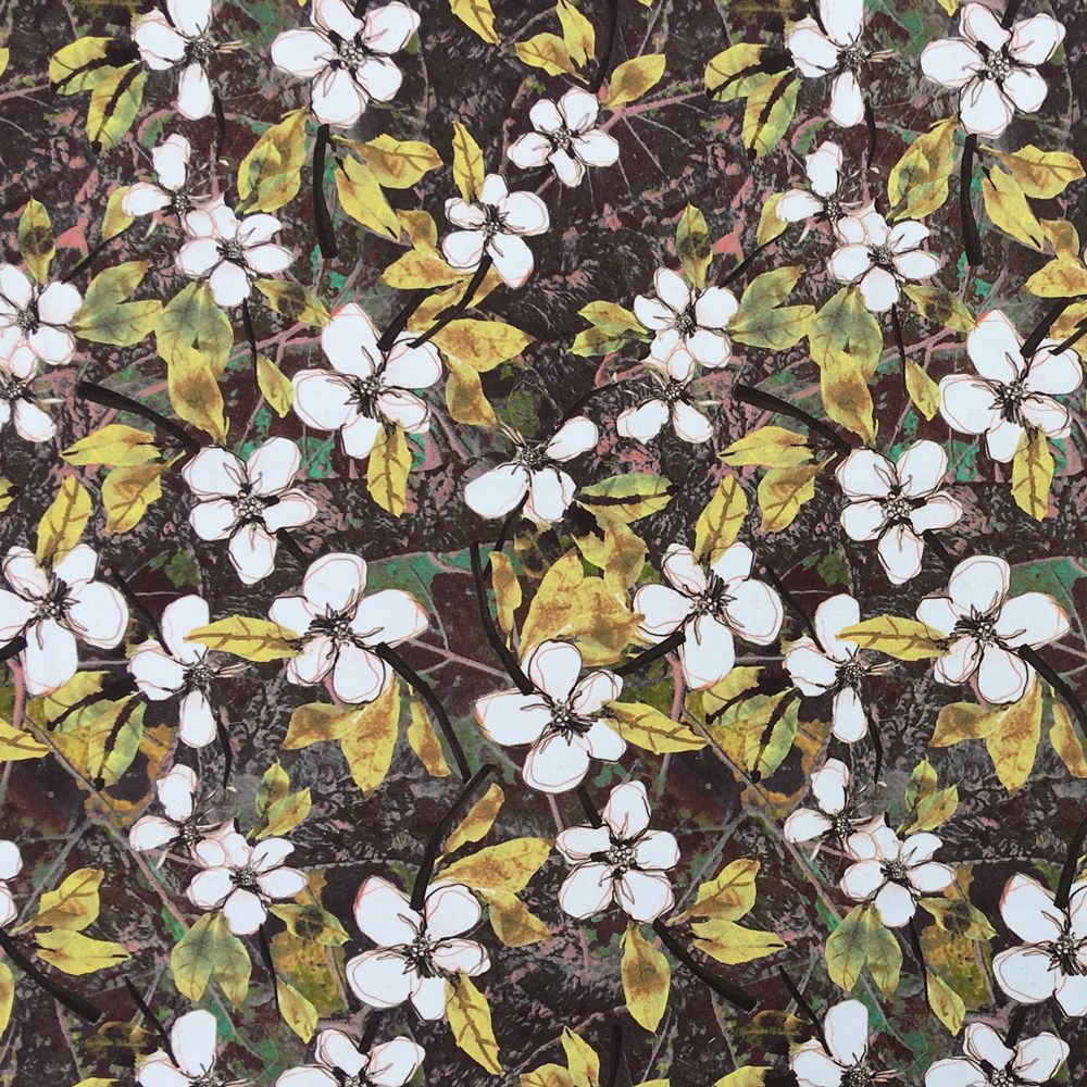 2019 Vintage Flower Leaves Digital Print Home Chair Sofa Doorway