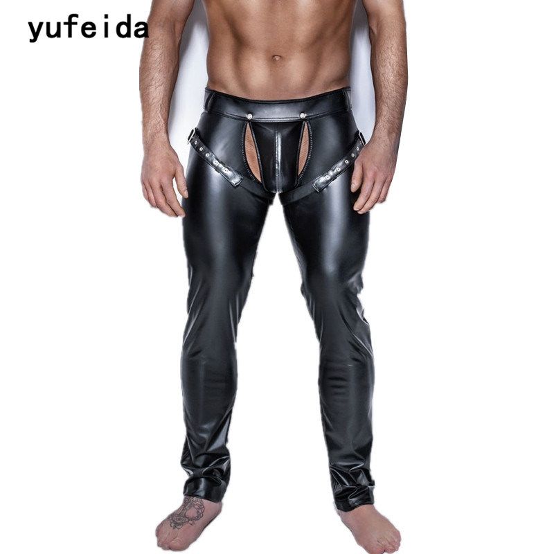 Compra Yufeida Moda Hombres Pu Faux Cuero Gótico Liso Mojado Mojado Catsuit  Club Night Chram Stretter Leggings Hombres Sexy Clubwear Bodywear Barato |  Entrega Rápida Y Calidad | Es.Dhgate