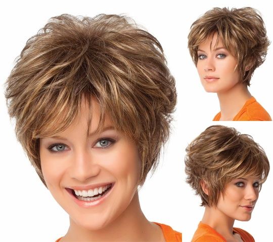 Glamorous Shag Styles Golden Short Blond Wig With Oblique Bangs Synthetic African American Wigs For Women Synthetic Lace Front Wigs Uk Kids Wigs From