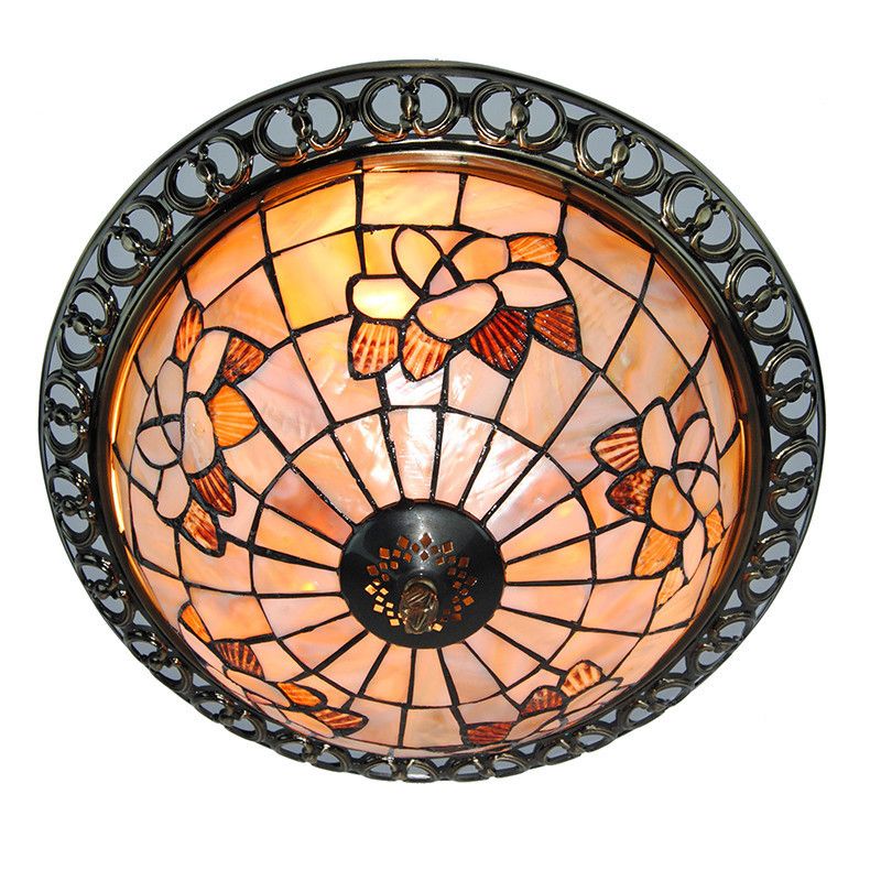 2019 3 Lights Tiffany Style Light Fixture Dining Room Living Room Tiffanylampe Vintage Stained Glass Ceiling Flush Mount Lamp Cl330 From Sebastiani