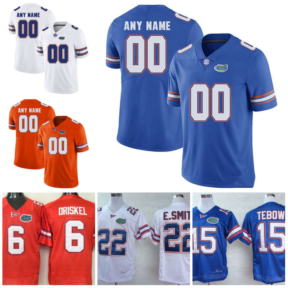 Custom Mens Florida Gators College Football Jerseys Any Name Number