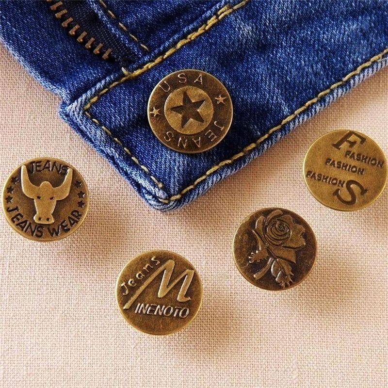 Compra 20MM Botones Metálicos Botones De Tono Bronce Jean Botones Mezclados  Accesorios De La Ropa Envío De La Gota Al Azar Estilo / Set Barato |  Entrega Rápida Y Calidad | Es.Dhgate