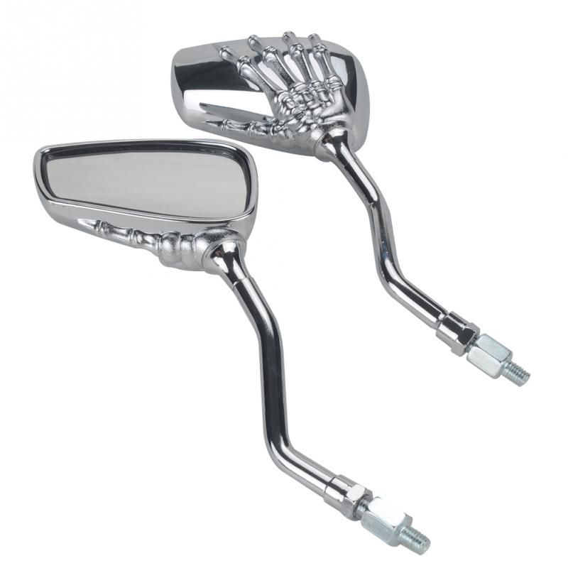 10mm Chrome Motorcycle Scooter Mirrors Universal 8mm