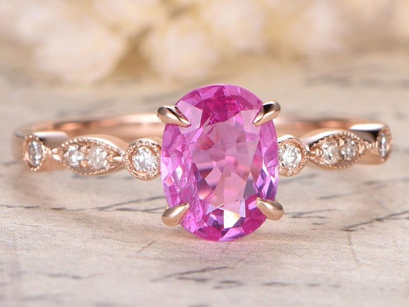 Satin Al Typedesign Luks Gul Altin Pembe Safir Pirlanta Yuzuk Kadinlar Icin Kiraz Cicegi Pembe Tas Yuzuk Pirlanta Yuzuk Tl192 6 Tr Dhgate Com
