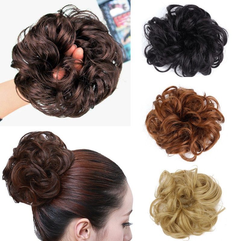 2020 Messy Hair Chignon Elastic Hair Rope Synthetic Hair Bun