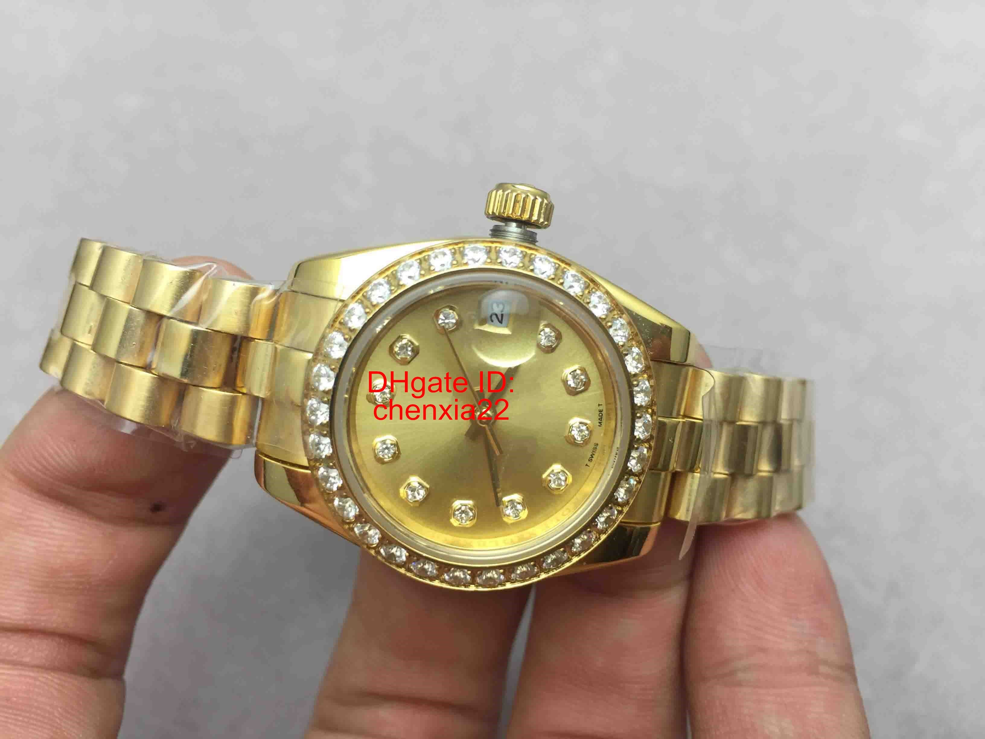 Grosshandel Uhren Datejust Gold Uhren Diamant Lunette Diamant Mark Gold Zifferblatt Frauen Edelstahl Uhren Damen Automatische Armbanduhr 28mm Von Chenxia22 51 63 Auf De Dhgate Com Dhgate