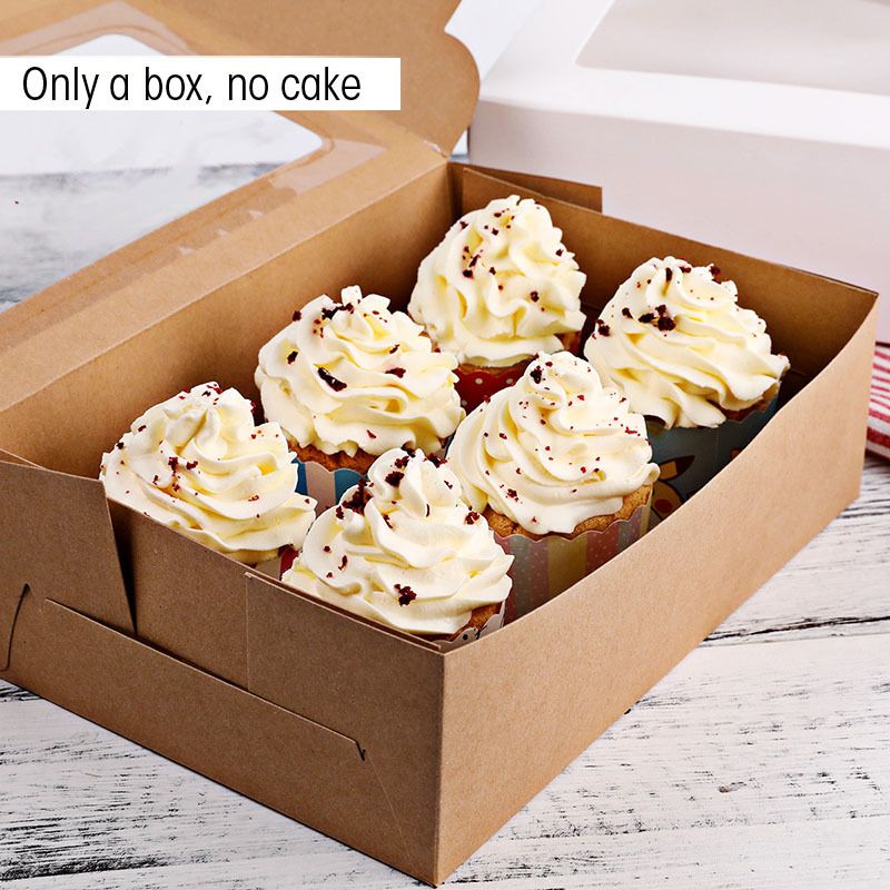 10 De Blanc Pliable en Carton Boîte De Gâteau//Cupcake//Muffin Boîtes 10/" X 10/" X 4/"