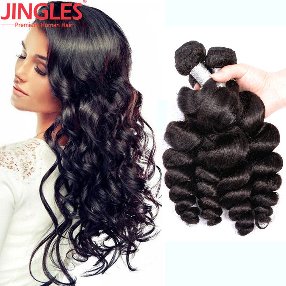 9a Cheap Brazilian Human Hair Bundles Loose Wave Hair Weaves 100