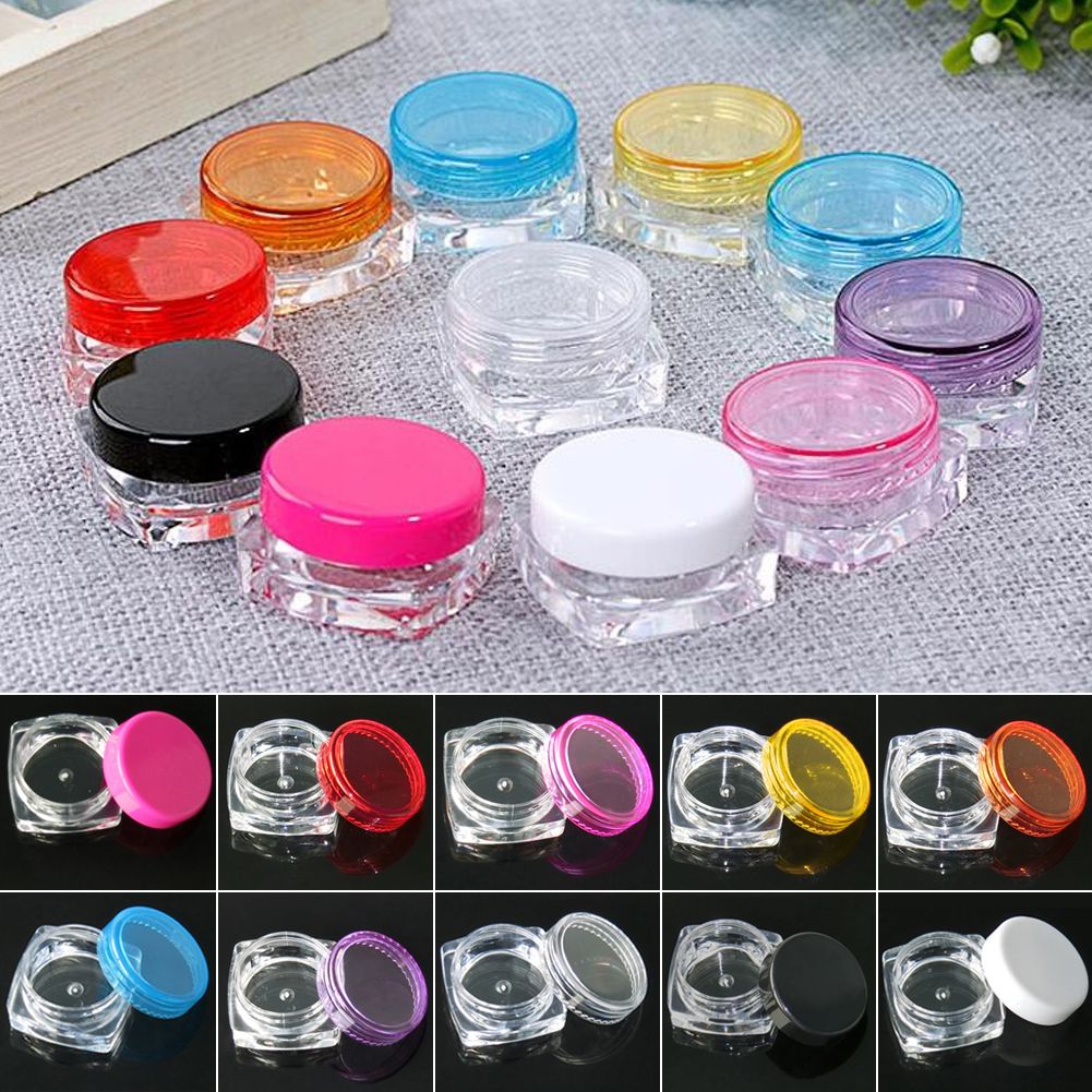 YCDC Sample Cosmetic Container Mini Portable Empty 3g Cream Jar Pot